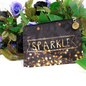 Bath & Body Works cosmetic bag - black and gold - sparkle